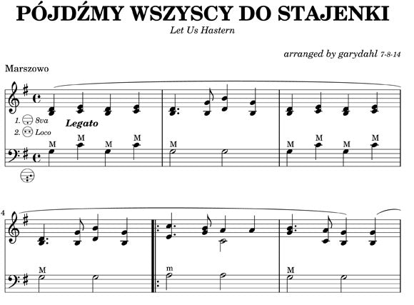Traditional Polish Carols eBook accordion arrangements by Gary Dahl