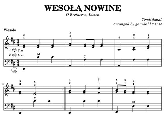 Traditional Polish Carols eBook accordion arrangements by Gary Dahl