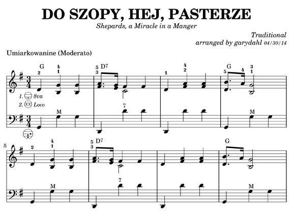 Traditional Polish Carols eBook accordion arrangements by Gary Dahl
