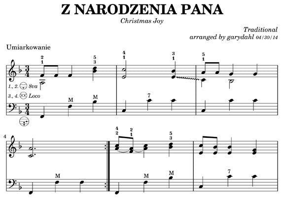 Traditional Polish Carols eBook accordion arrangements by Gary Dahl