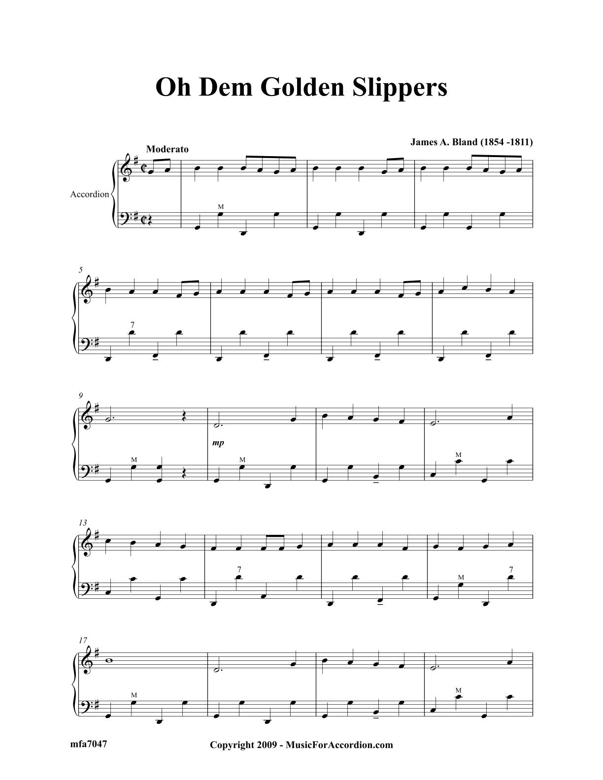 Oh Dem Golden Slippers