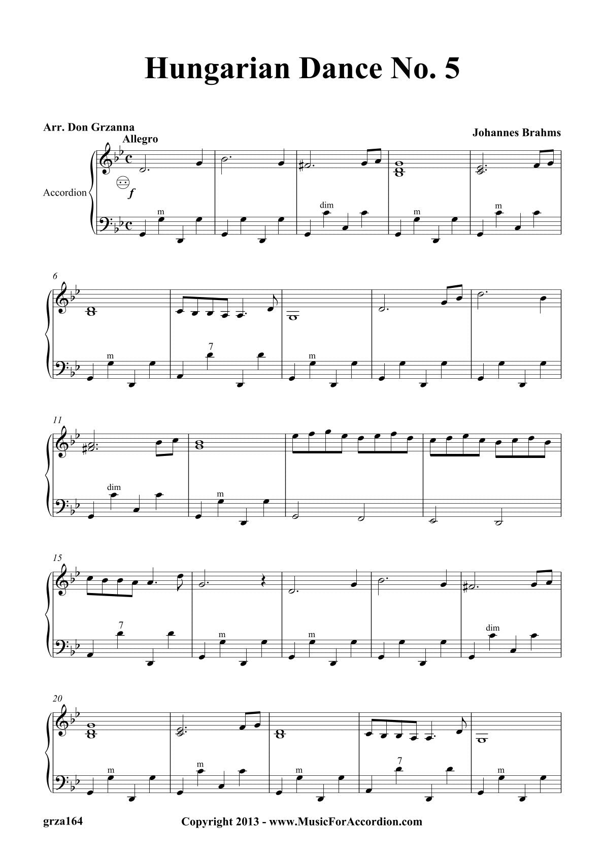 Hungarian Dance No. 5