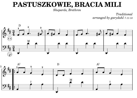Traditional Polish Carols eBook accordion arrangements by Gary Dahl