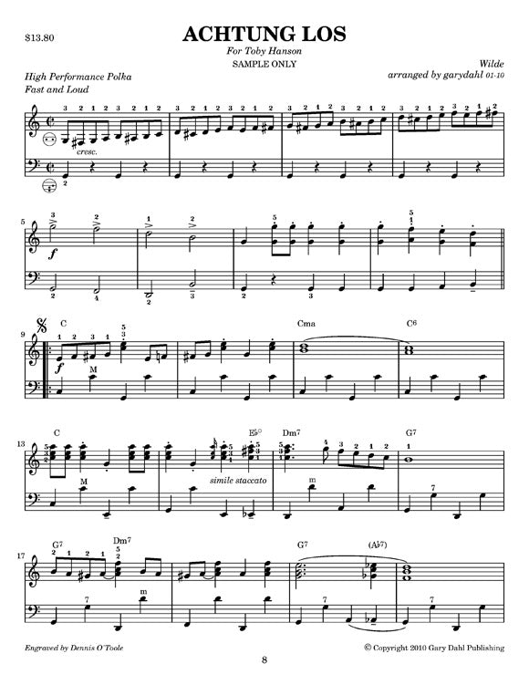 Polka eBook accordion arrangements by Gary Dahl