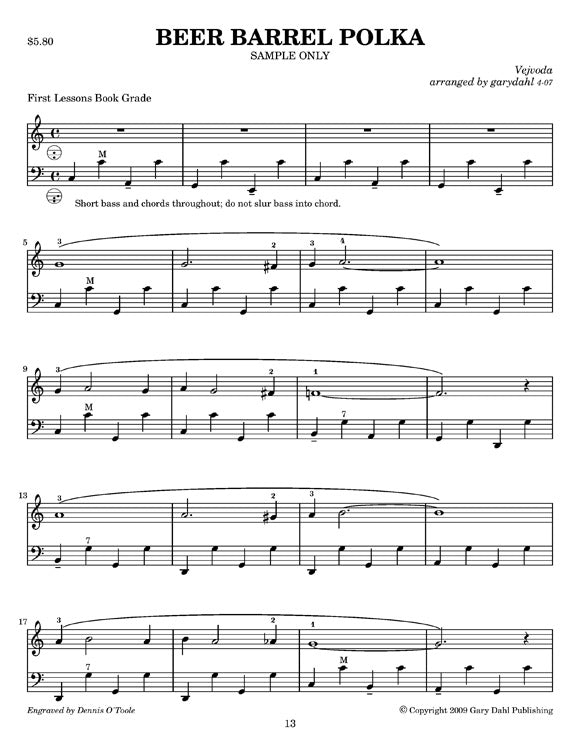 Polka eBook accordion arrangements by Gary Dahl