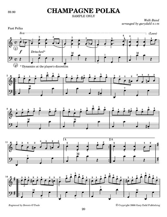 Polka eBook accordion arrangements by Gary Dahl