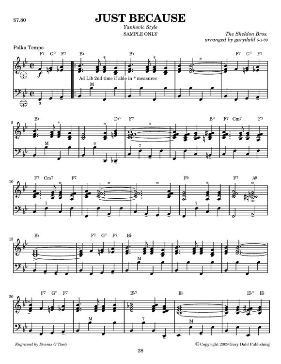 Polka eBook accordion arrangements by Gary Dahl