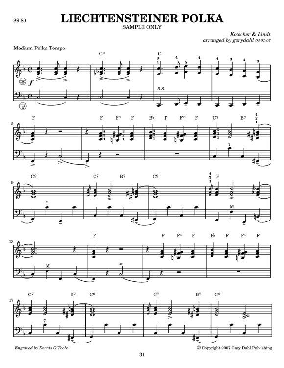 Polka eBook accordion arrangements by Gary Dahl