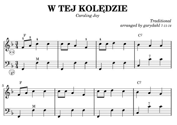 Traditional Polish Carols eBook accordion arrangements by Gary Dahl