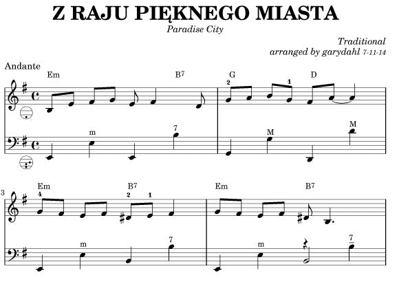 Traditional Polish Carols eBook accordion arrangements by Gary Dahl