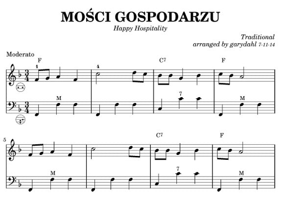 Traditional Polish Carols eBook accordion arrangements by Gary Dahl