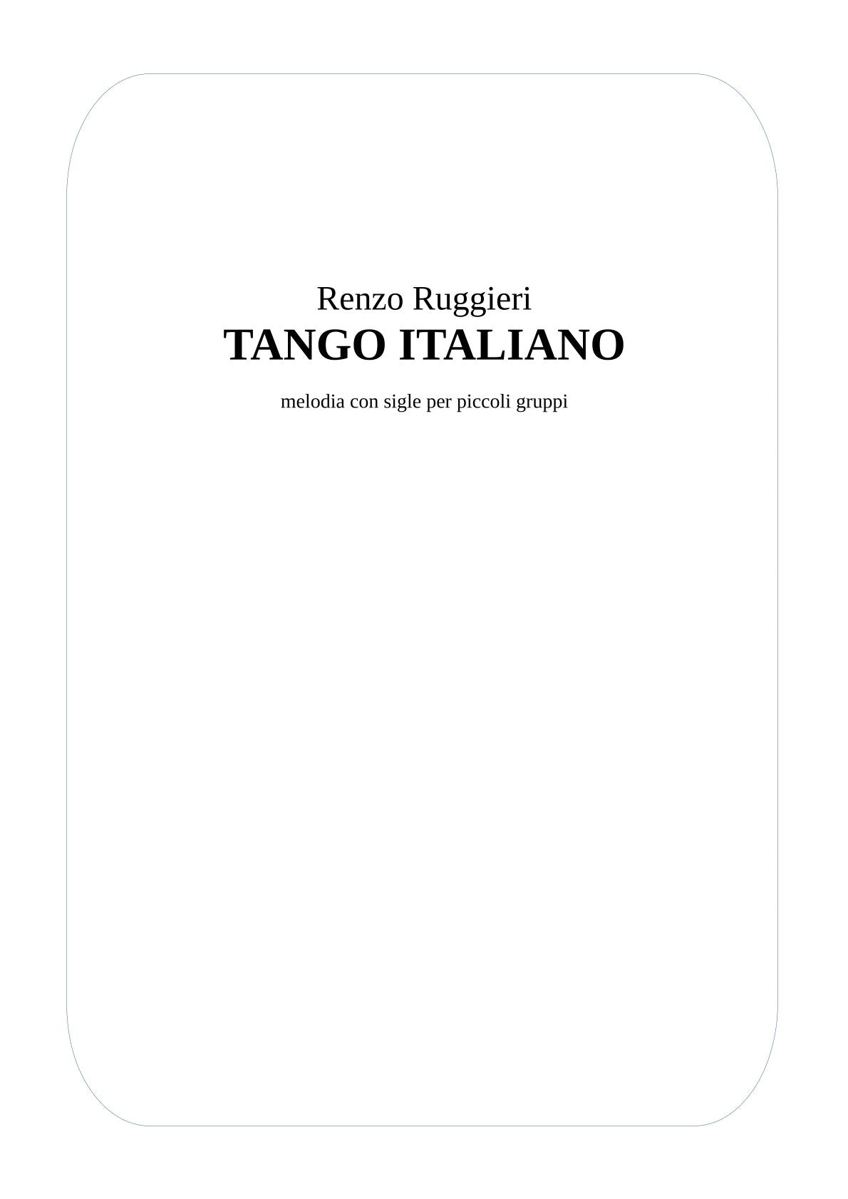 Tango Italiano (5 different ensembles in 1 book)