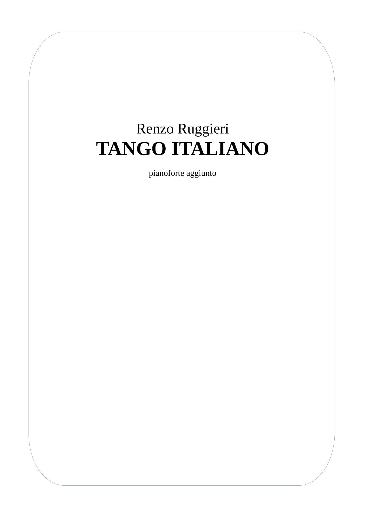 Tango Italiano (5 different ensembles in 1 book)