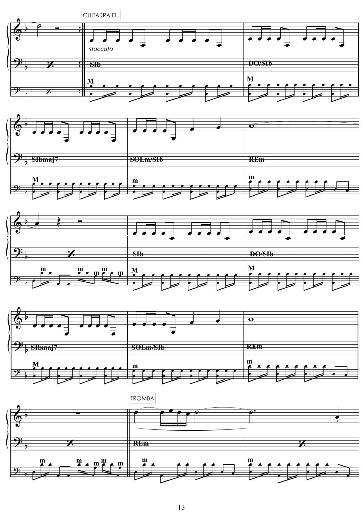 Cinema (for 4 parts and drums )