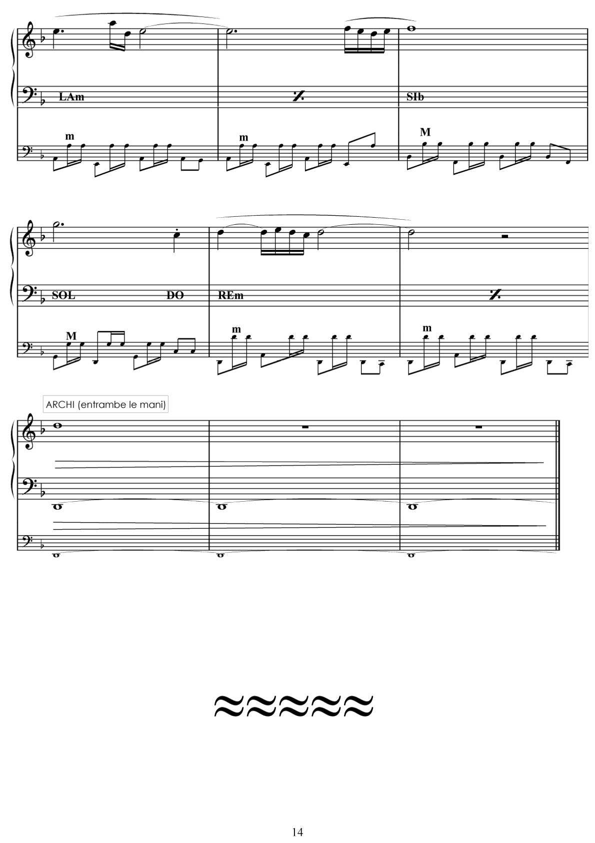 Cinema (for 4 parts and drums )