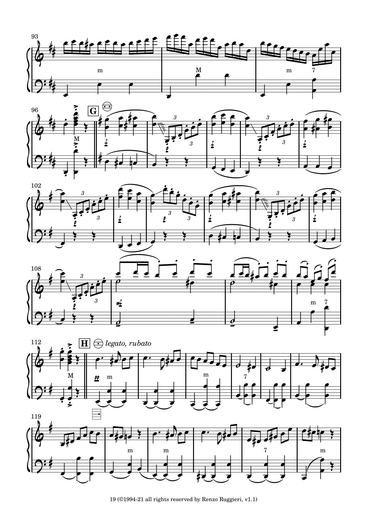 Tournee arrangements & compositions: