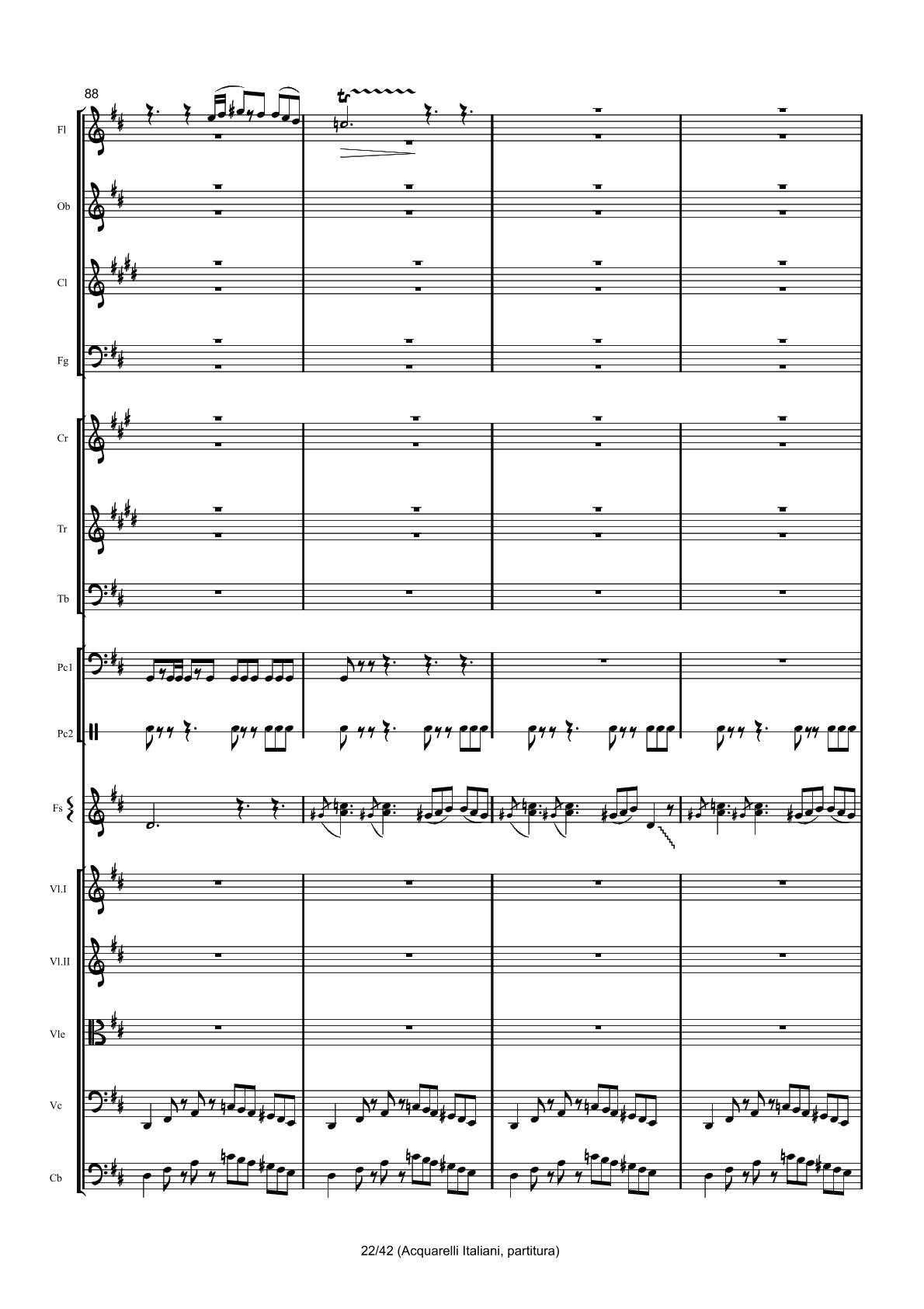 Renzo Ruggieri Acquarelli Italiani for Accordion and Orchestra ( full score &individual parts)