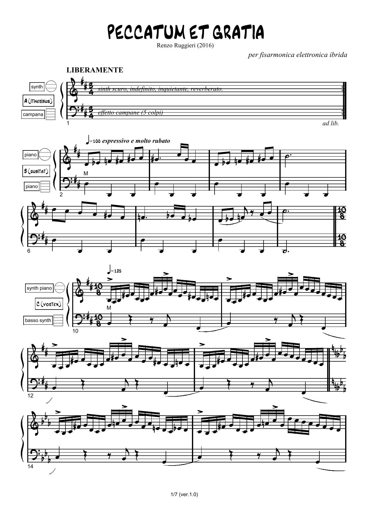 Peccatum et Gratia for electronic (hybrid) accordion