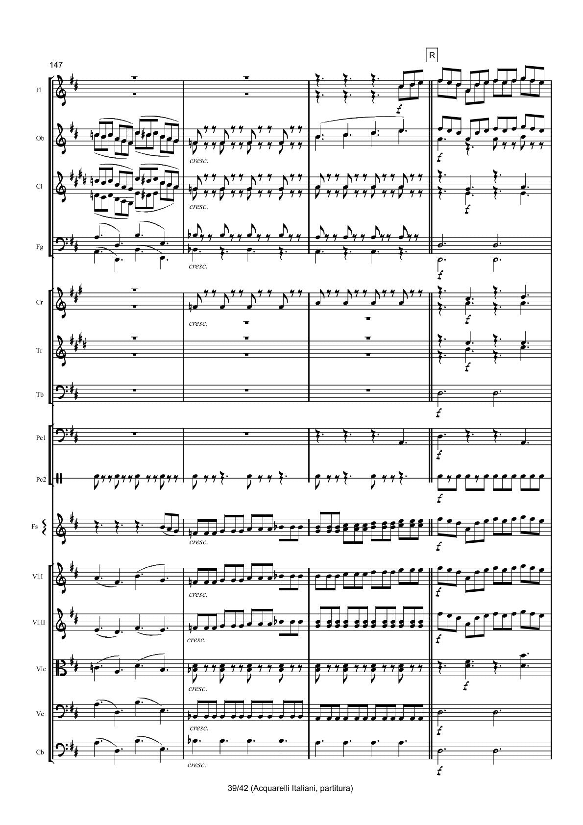 Renzo Ruggieri Acquarelli Italiani for Accordion and Orchestra ( full score &individual parts)