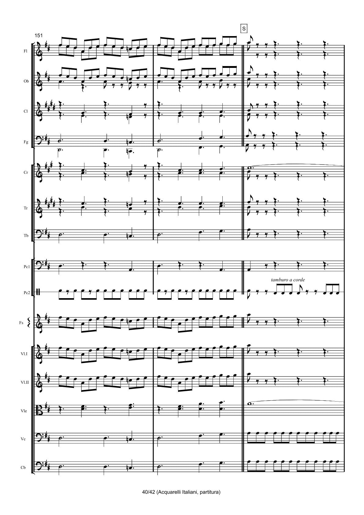 Renzo Ruggieri Acquarelli Italiani for Accordion and Orchestra ( full score &individual parts)