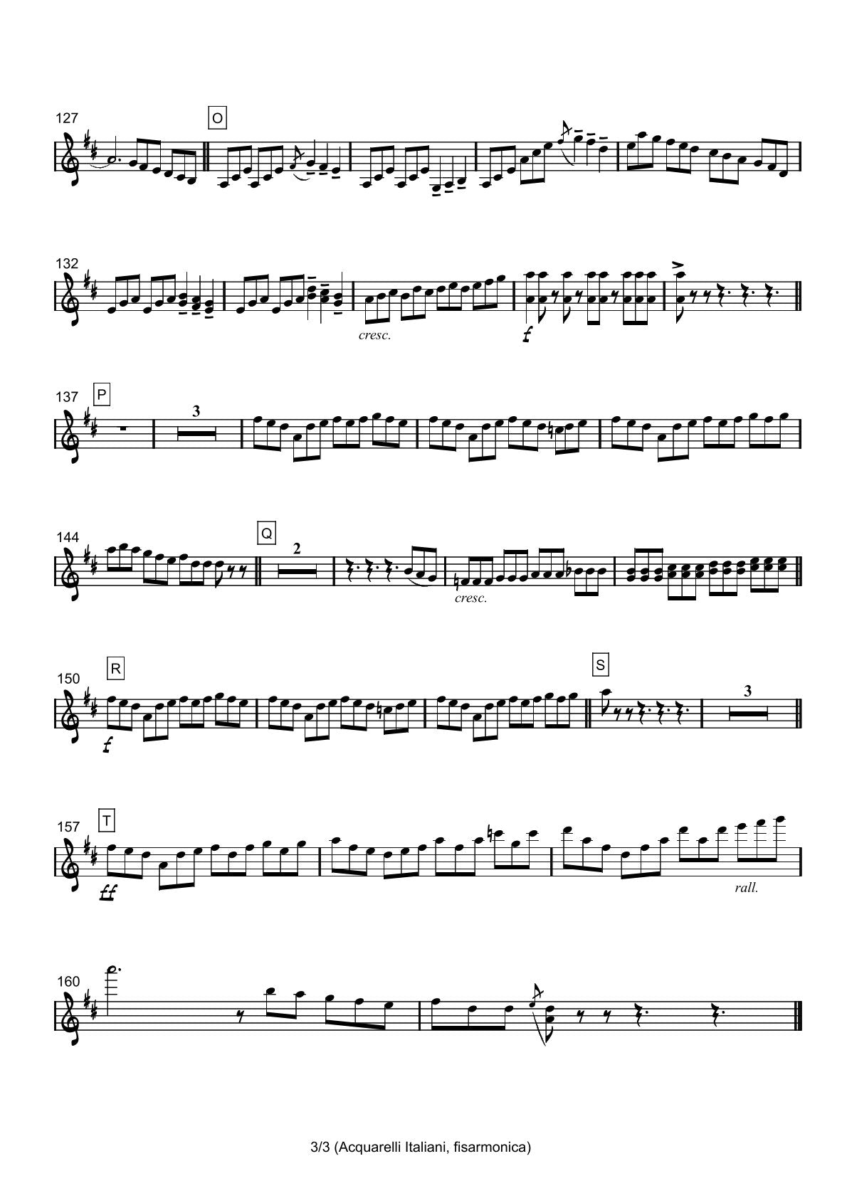 Renzo Ruggieri Acquarelli Italiani for Accordion and Orchestra ( full score &individual parts)