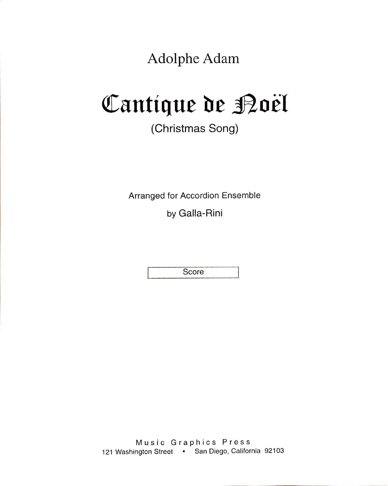 Cantique de Noel (O Holy Night)