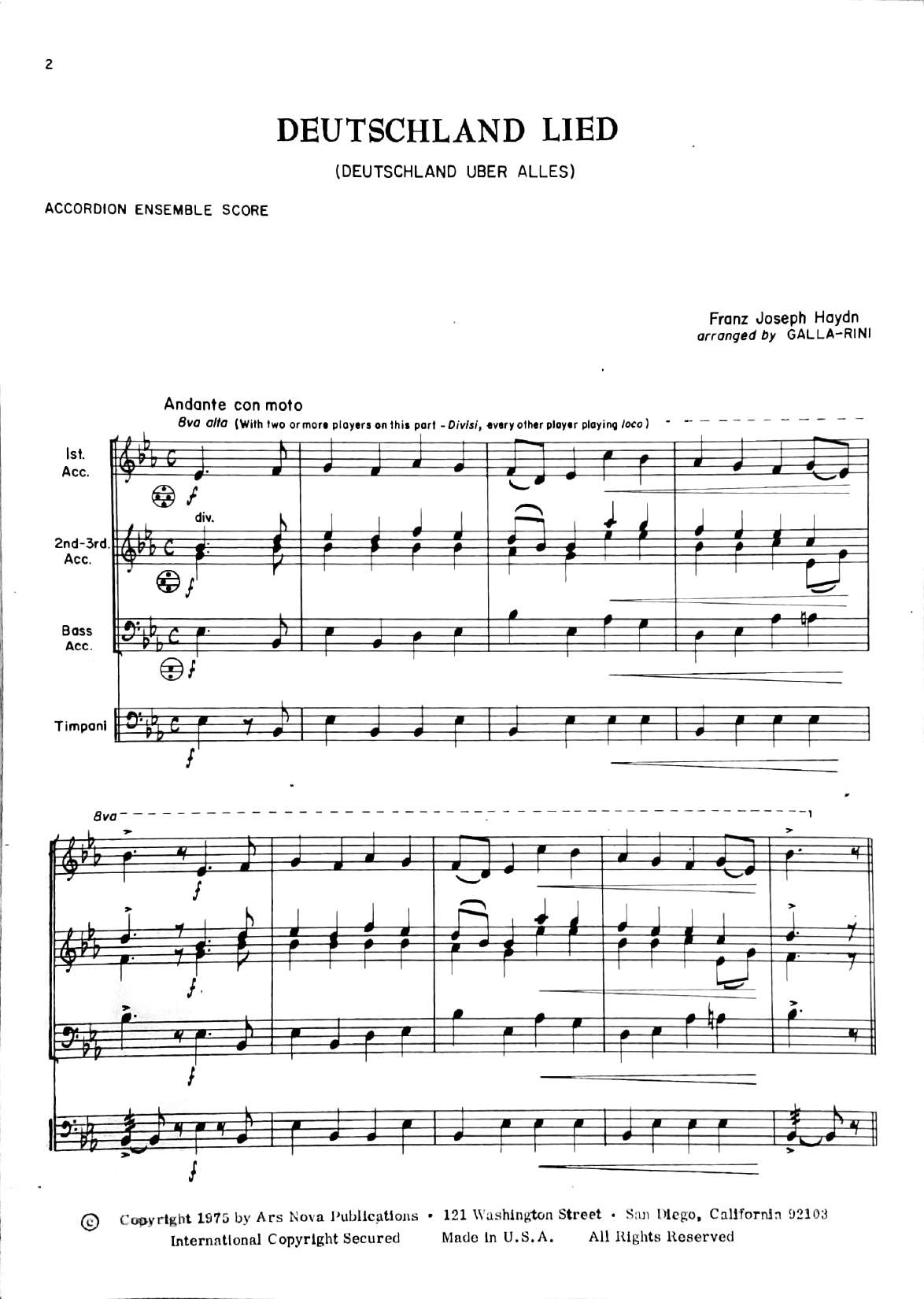 Deutschlandlied (German National Anthem)