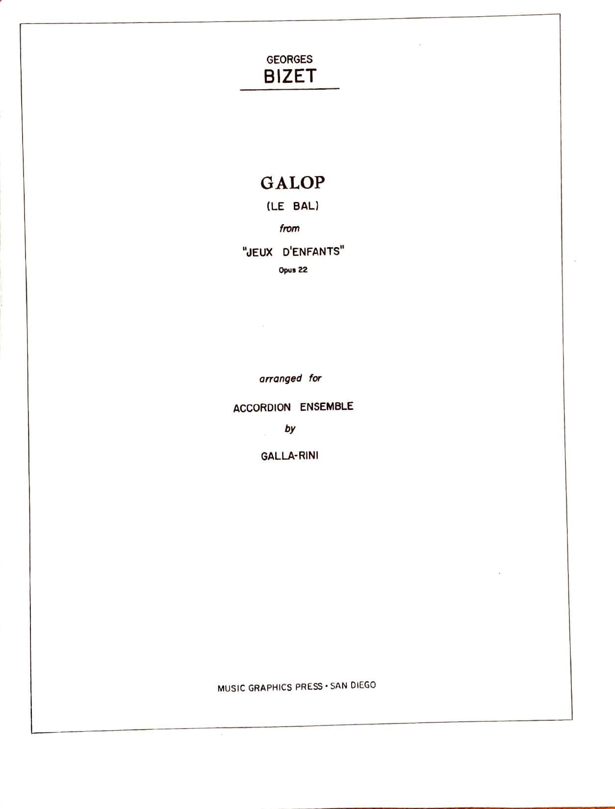 Galop (Le Bal) from "Jeux d'enfants"