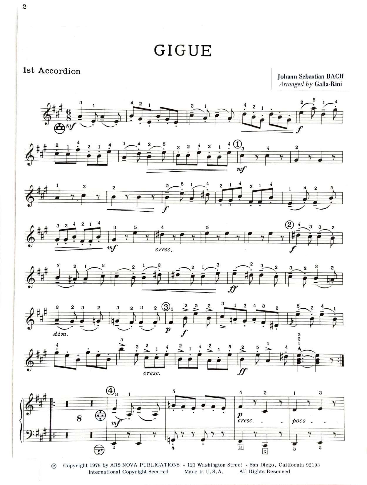 Gigue by J. S. Bach