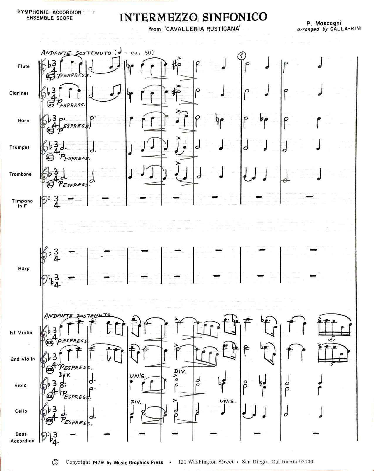 Intermezzo from "Cavalleria Rusticana"
