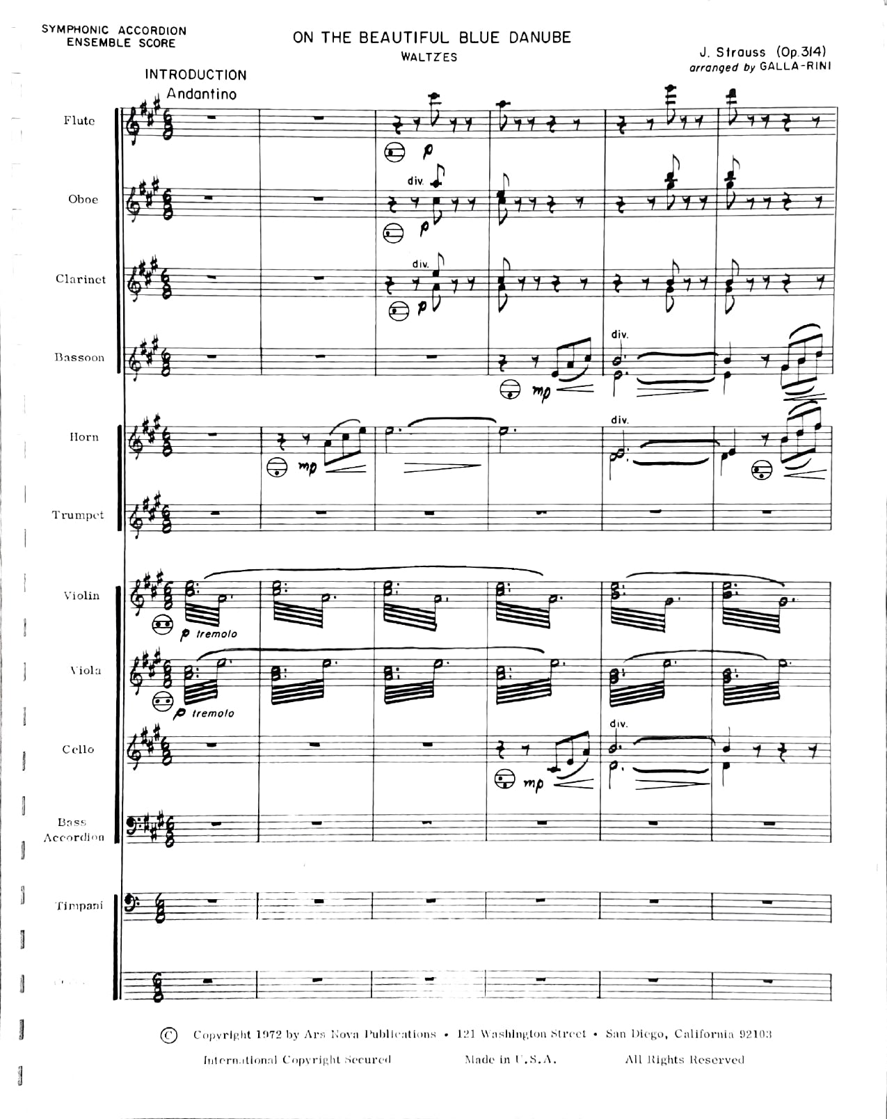 On the Beautiful Blue Danube (An der schönen blauen Donau)