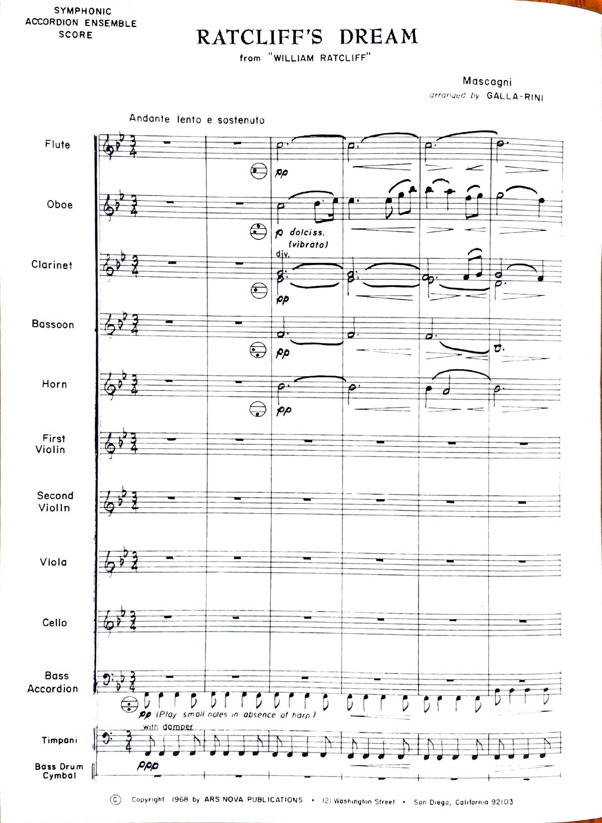 Ratcliff's Dream from Wilhelm Ratcliff