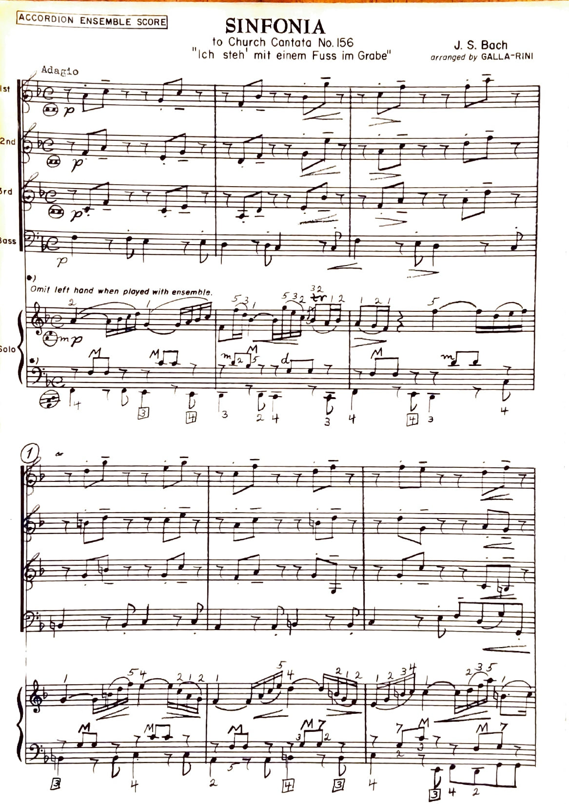 Sinfonia from Cantata BWV 156,