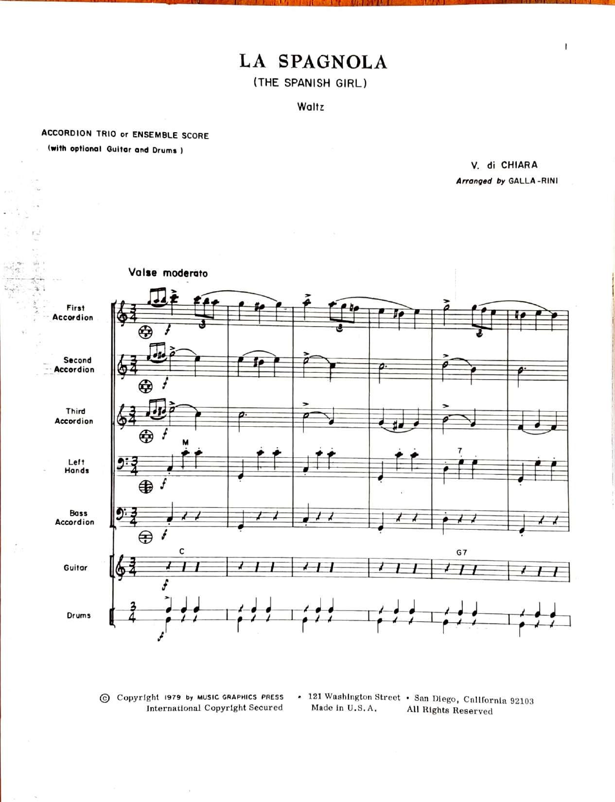 La Spagnola (The Spanish Girl) Waltz