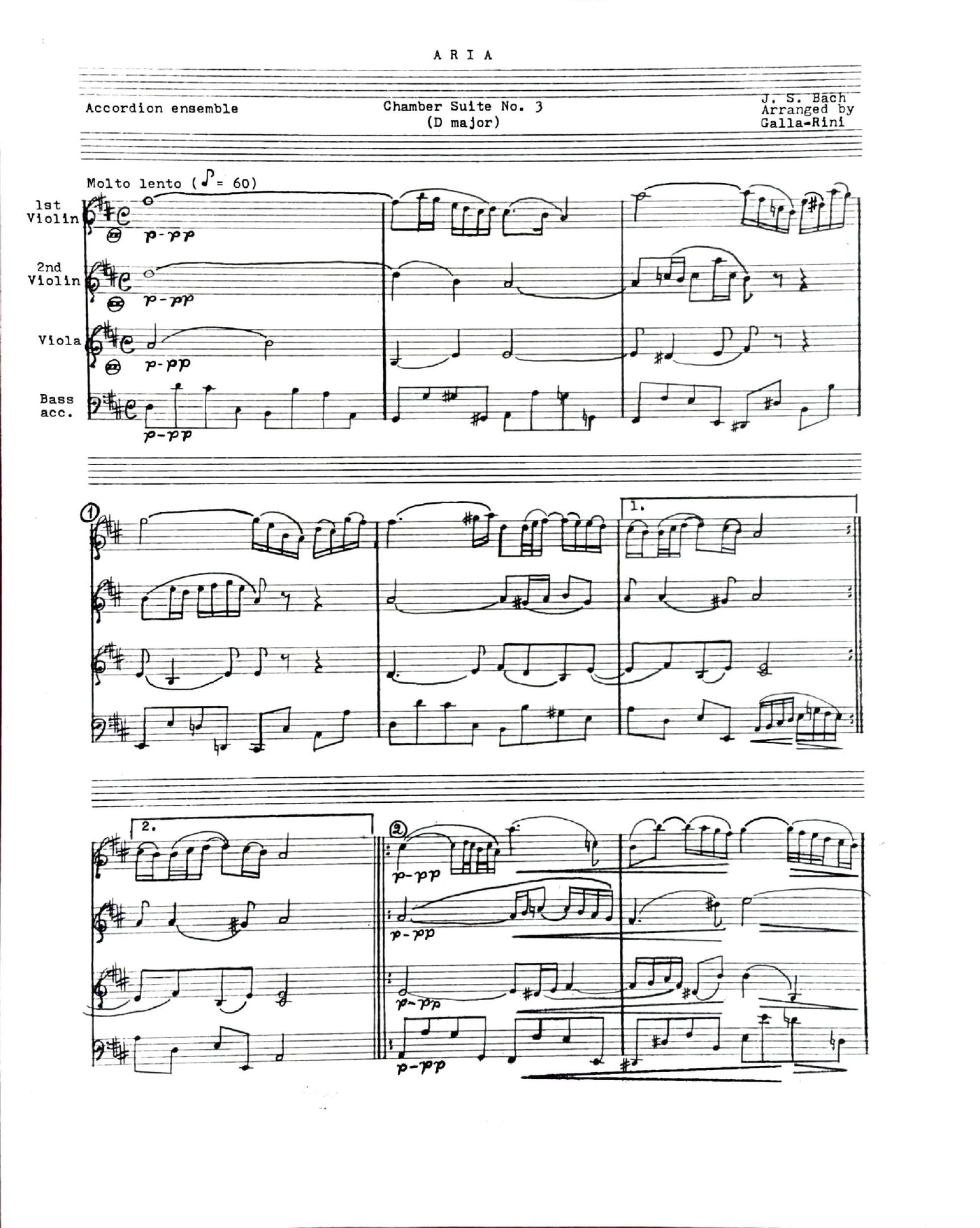 Aria from Chamber Suite No. 3