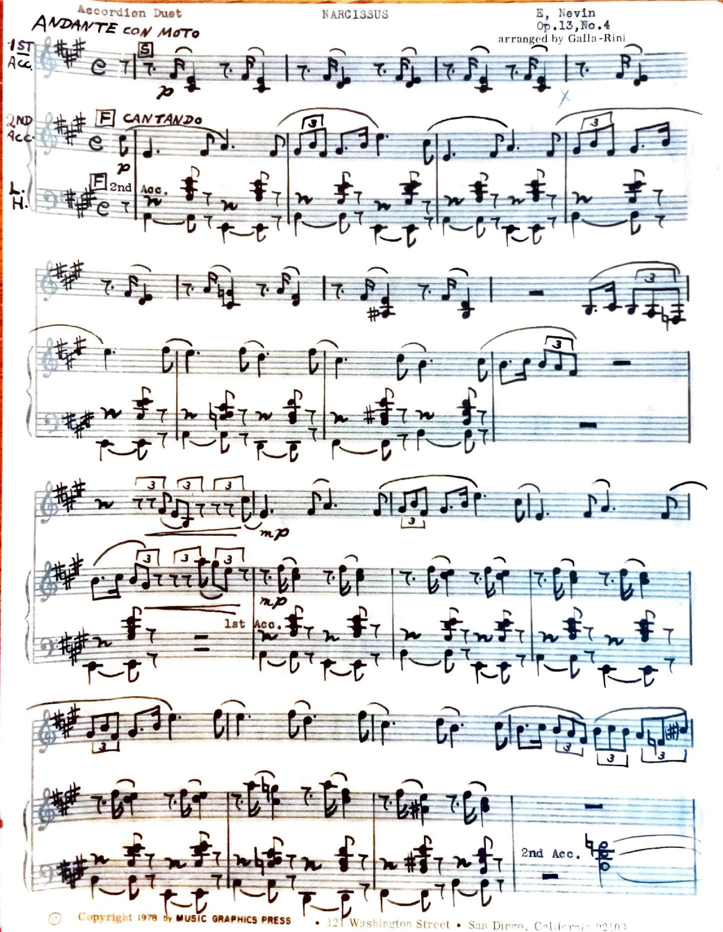 Narcissus Op. 13, No. 4