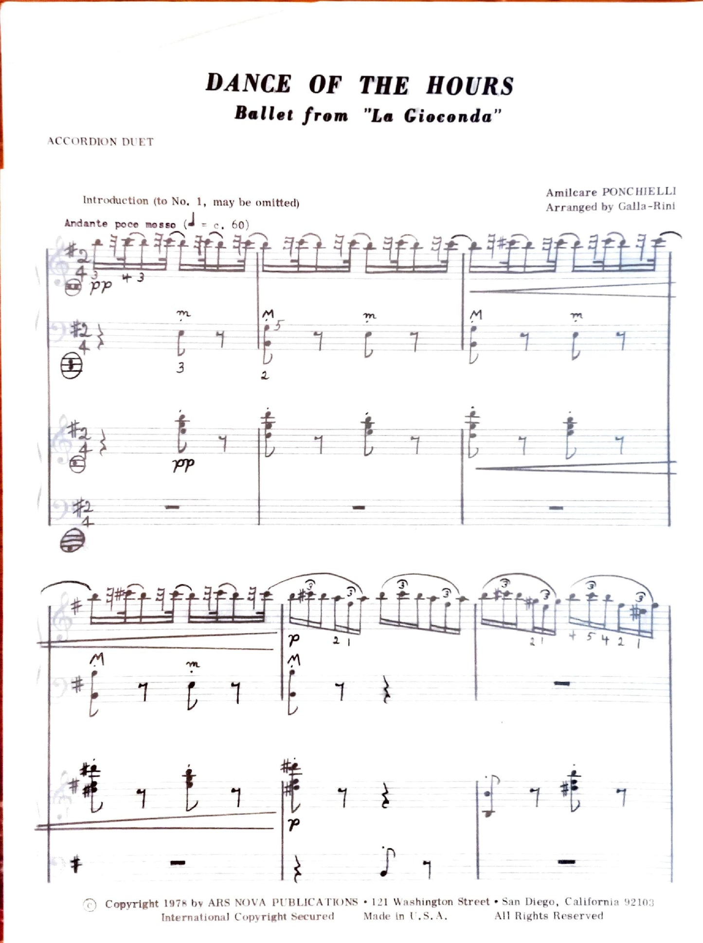 Dance of the Hours Ballet from 'La Gioconda'