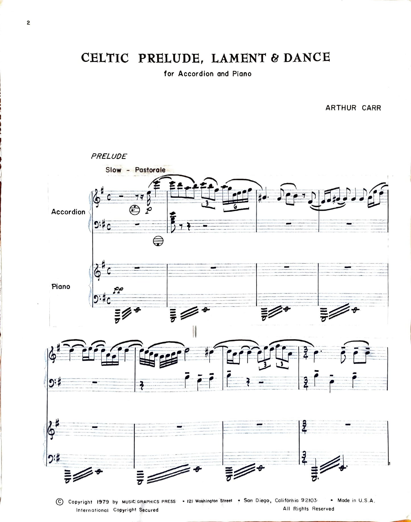 Celtic Prelude, Lament and Dance