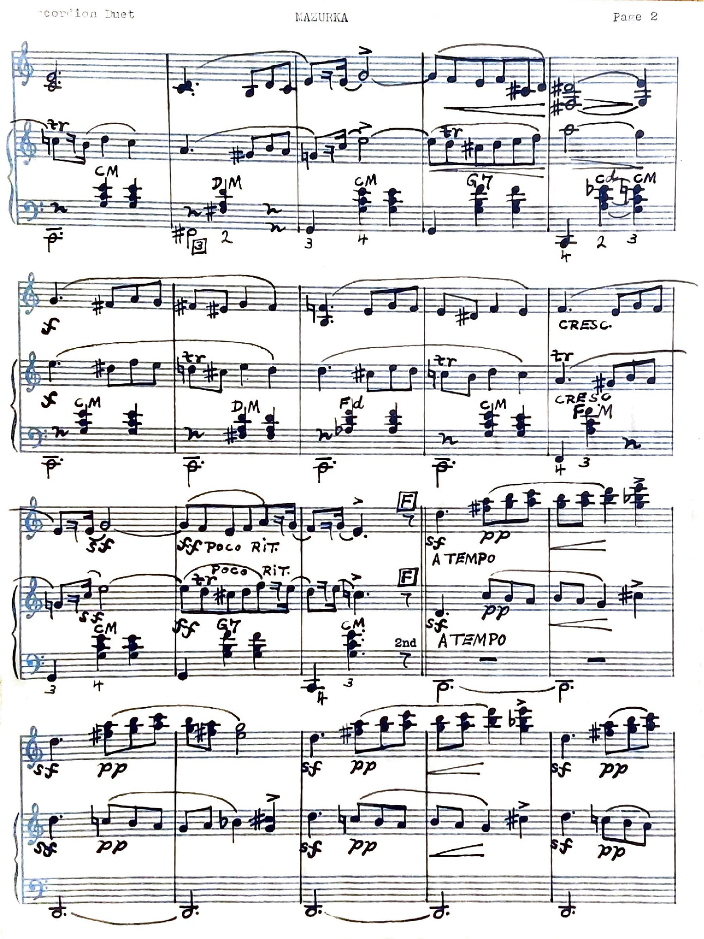 Mazurka Op. 67, No. 3 (Duet)