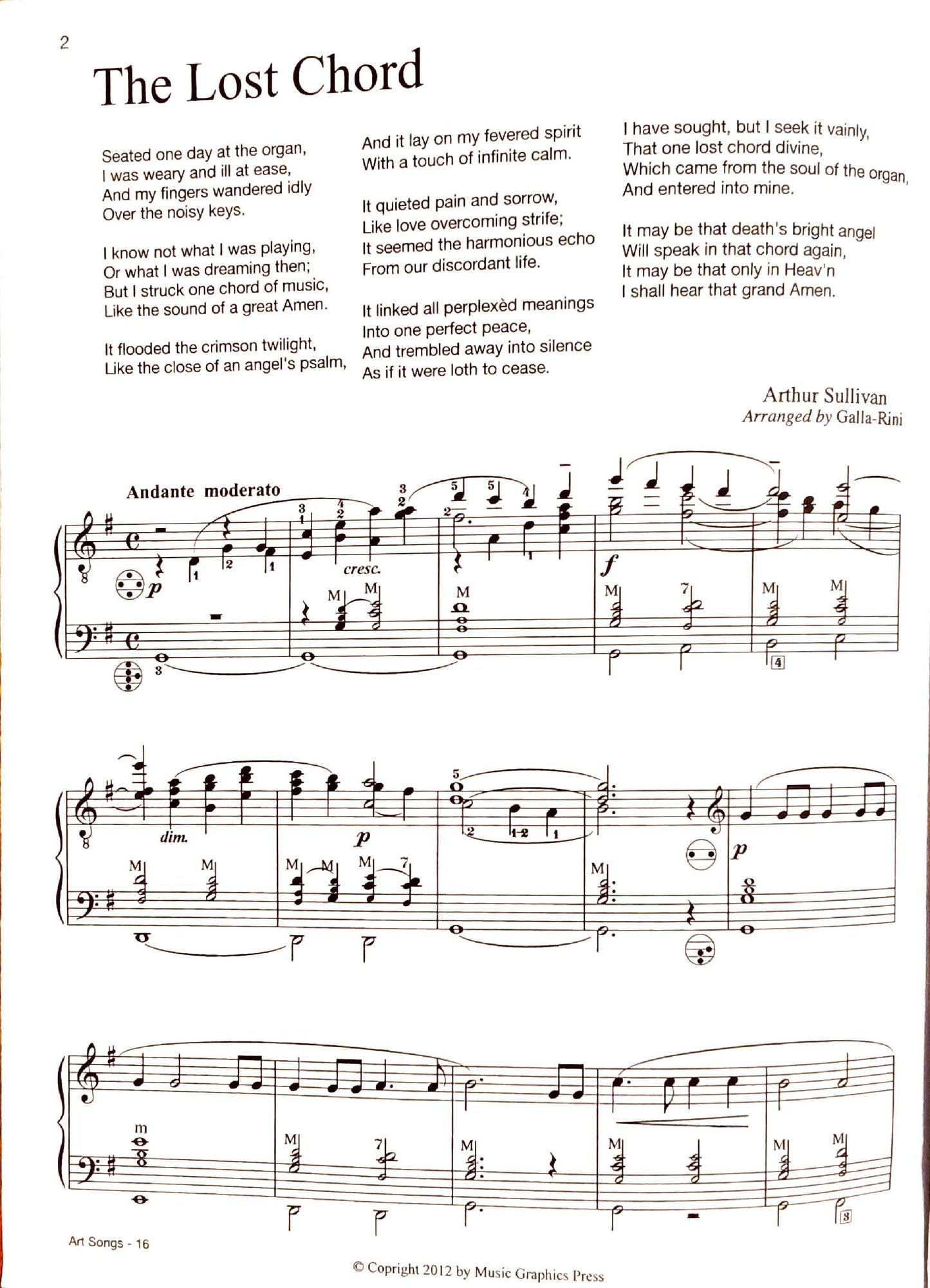 Famous Art Songs eBook Vol.1 accordion arrangements by Anthony Galla-Rini