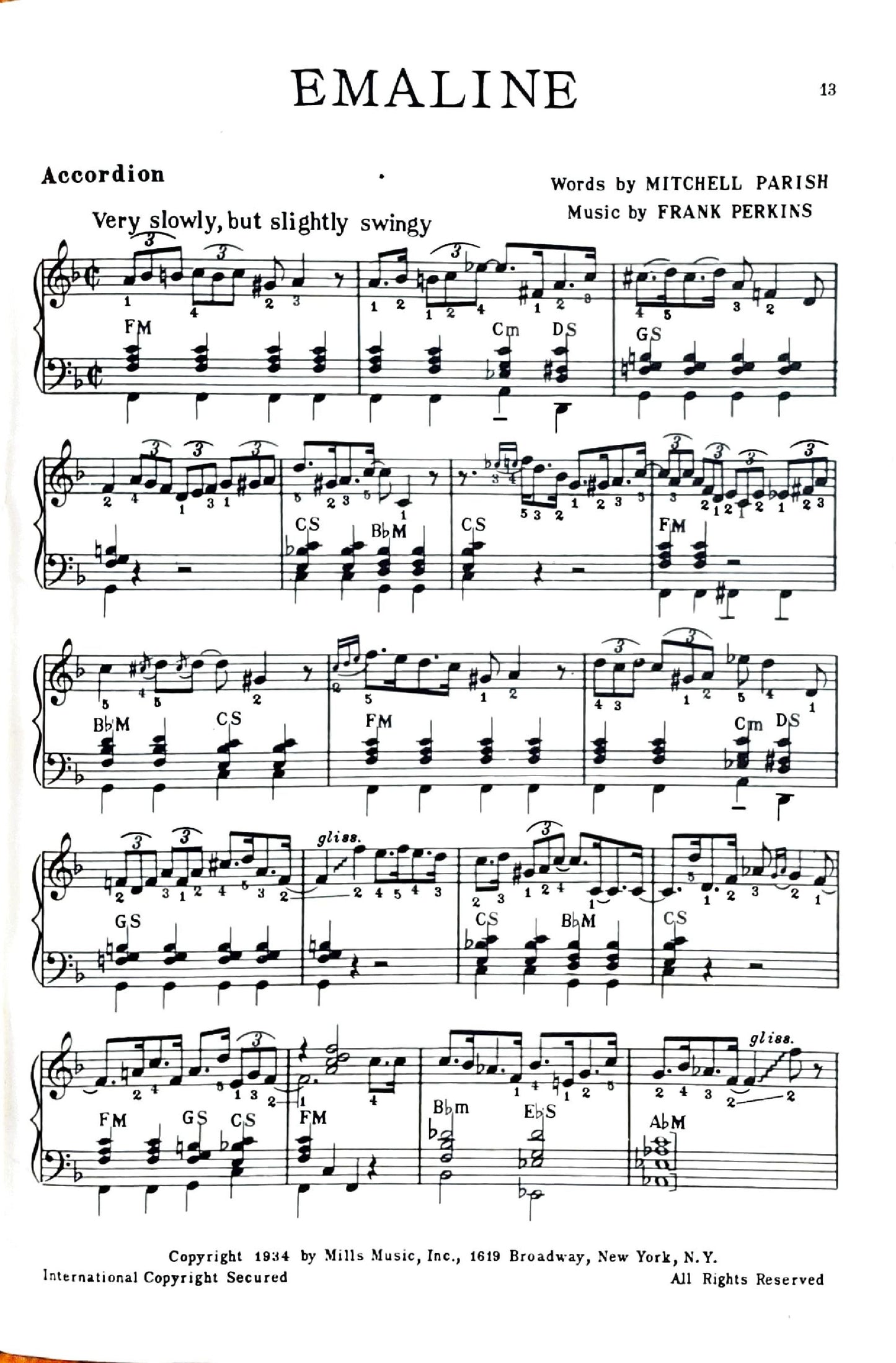 Modern Hot Piano Accordion Solos eBook No.1 , arranged by Anthony Galla-Rini