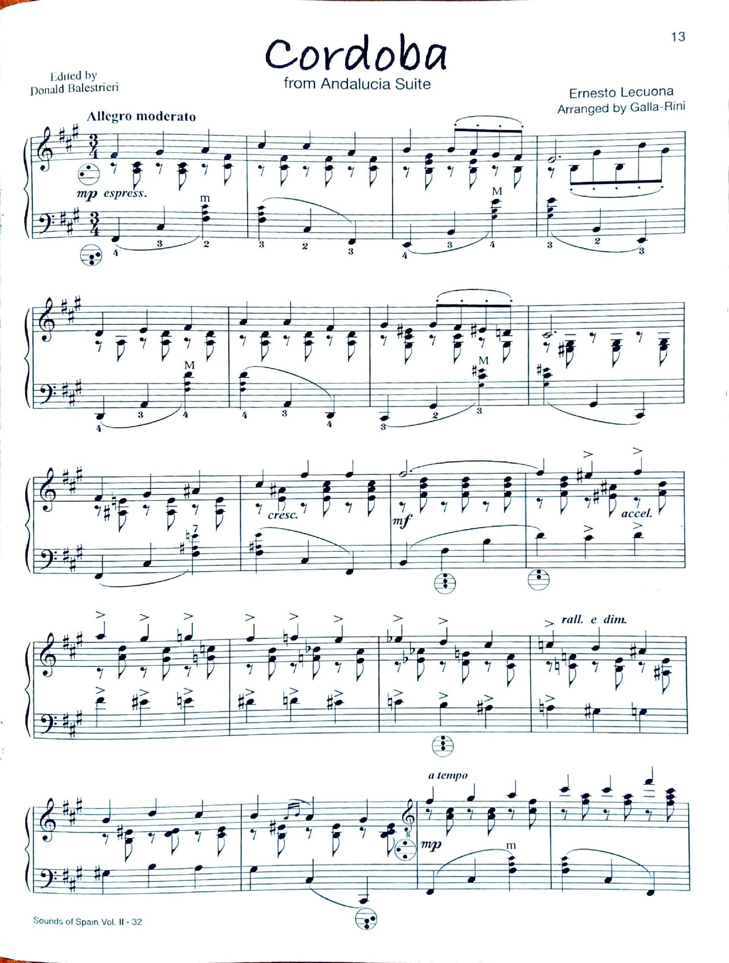 Sounds of Spain Volume 2 eBook, arrangements by Anthony Galla-Rini