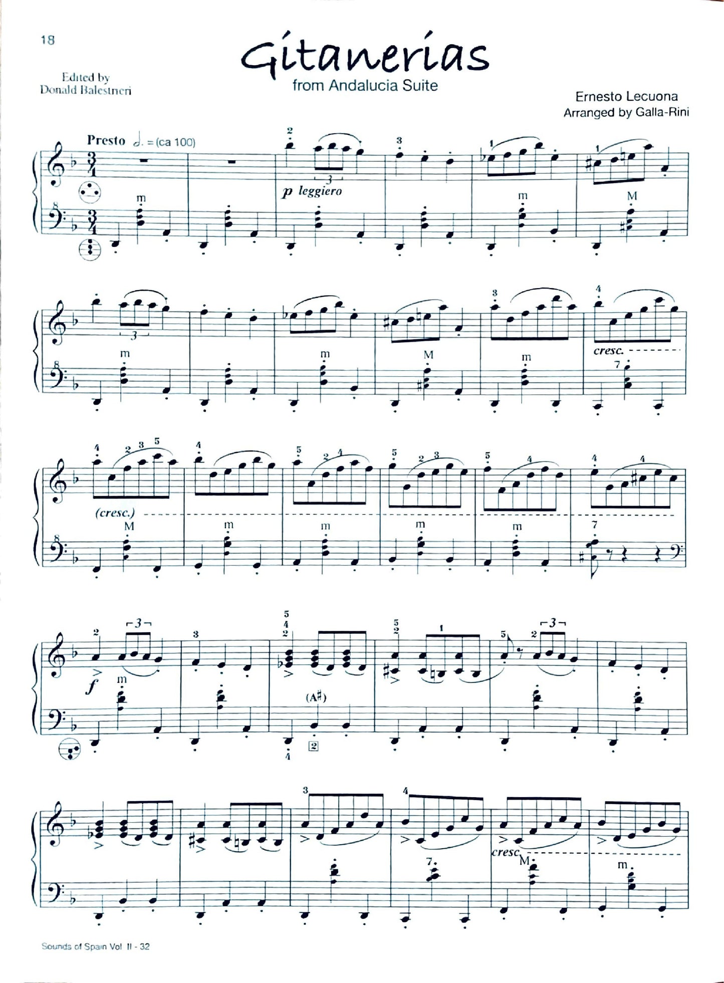 Sounds of Spain Volume 2 eBook, arrangements by Anthony Galla-Rini
