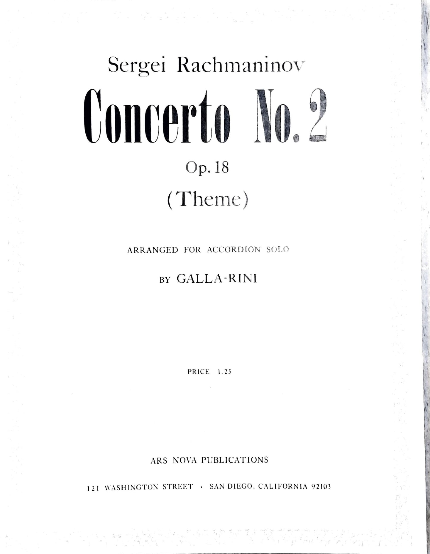 Concerto No. 2 Theme