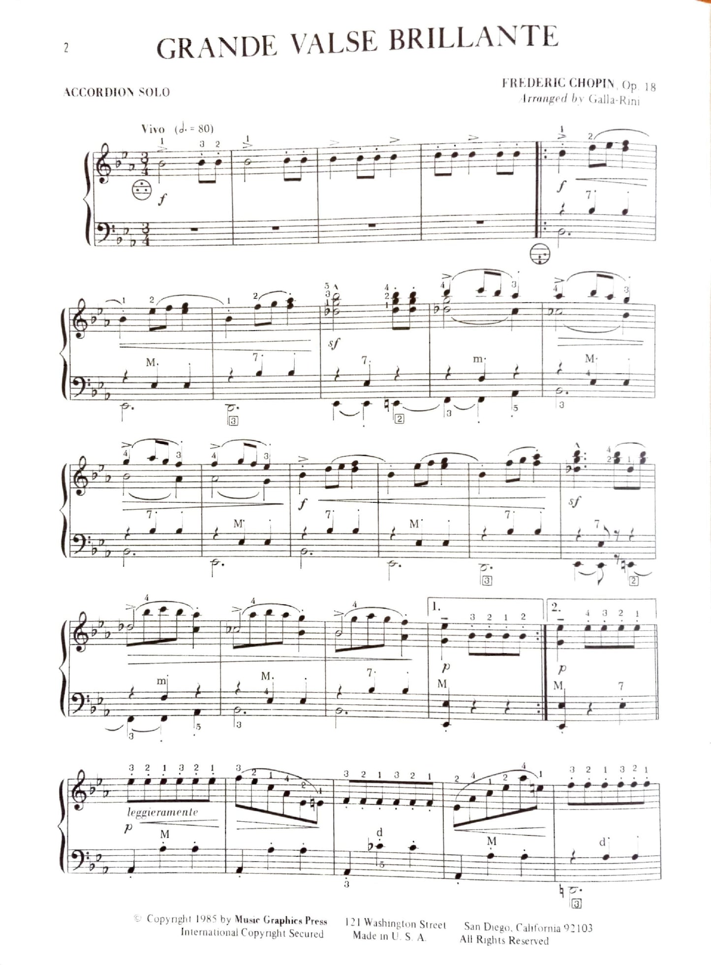 Grande Valse Brillante Op. 18