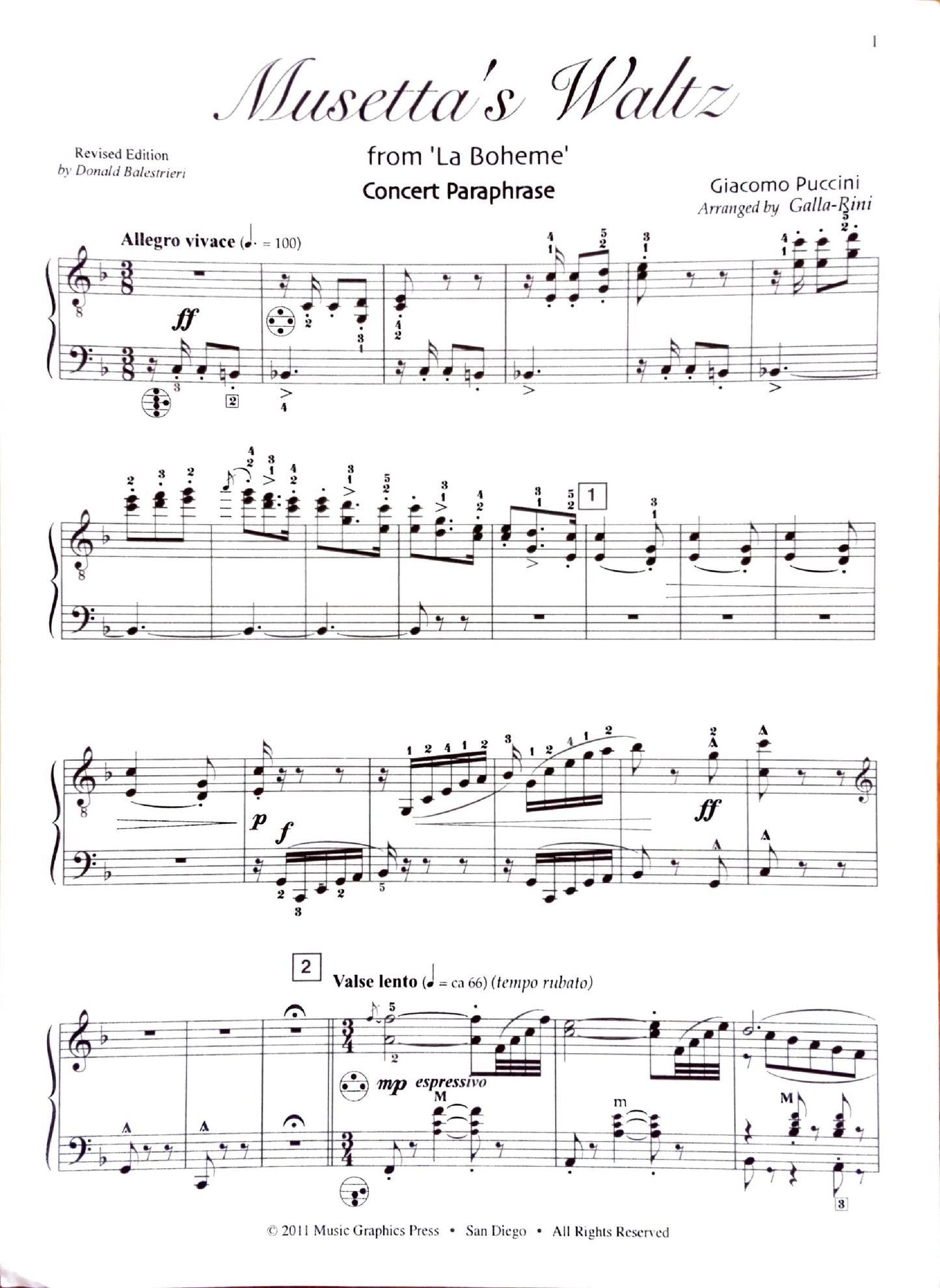 Musetta's Watlz from 'La Boheme'
