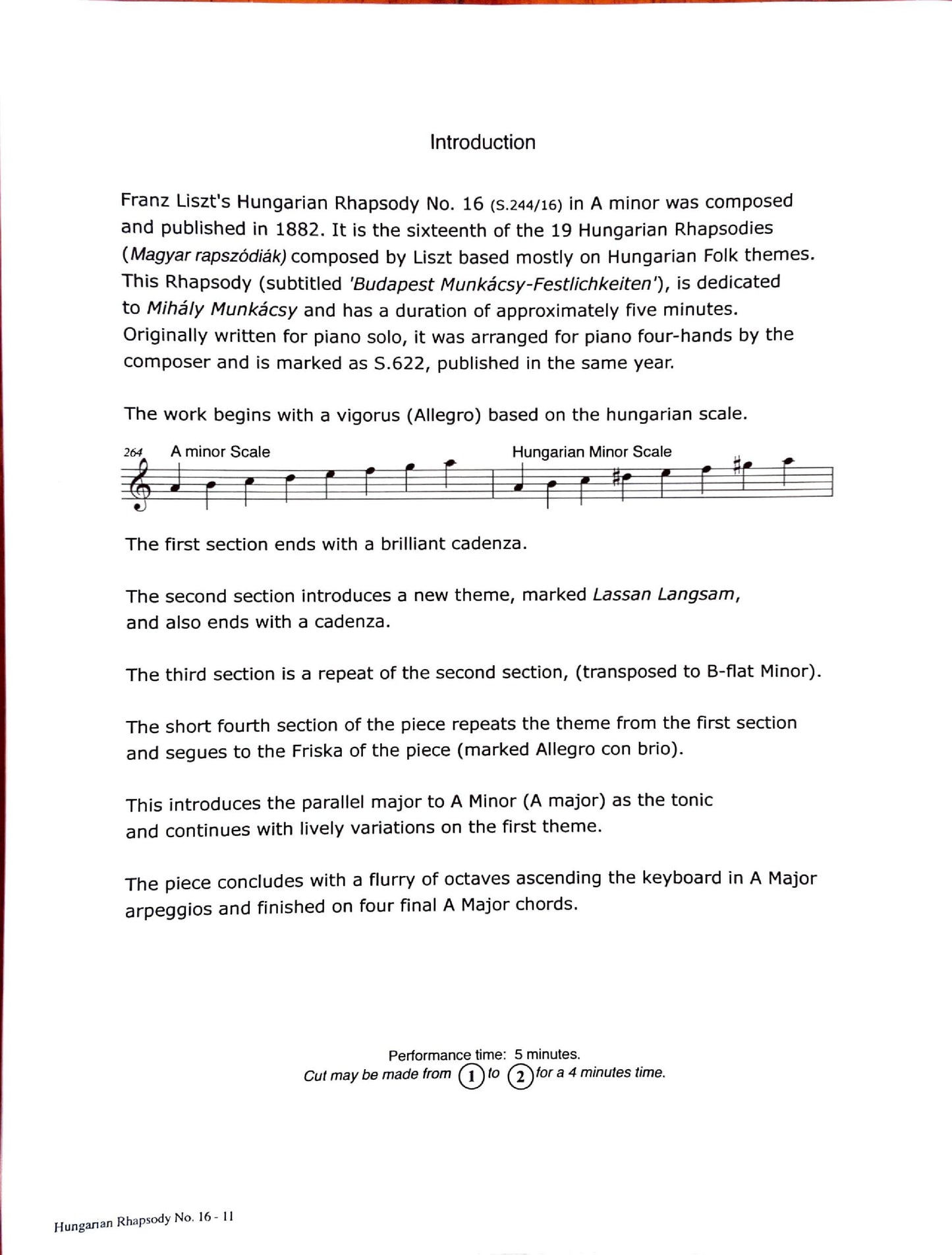 Hungarian Rhapsody No. 16