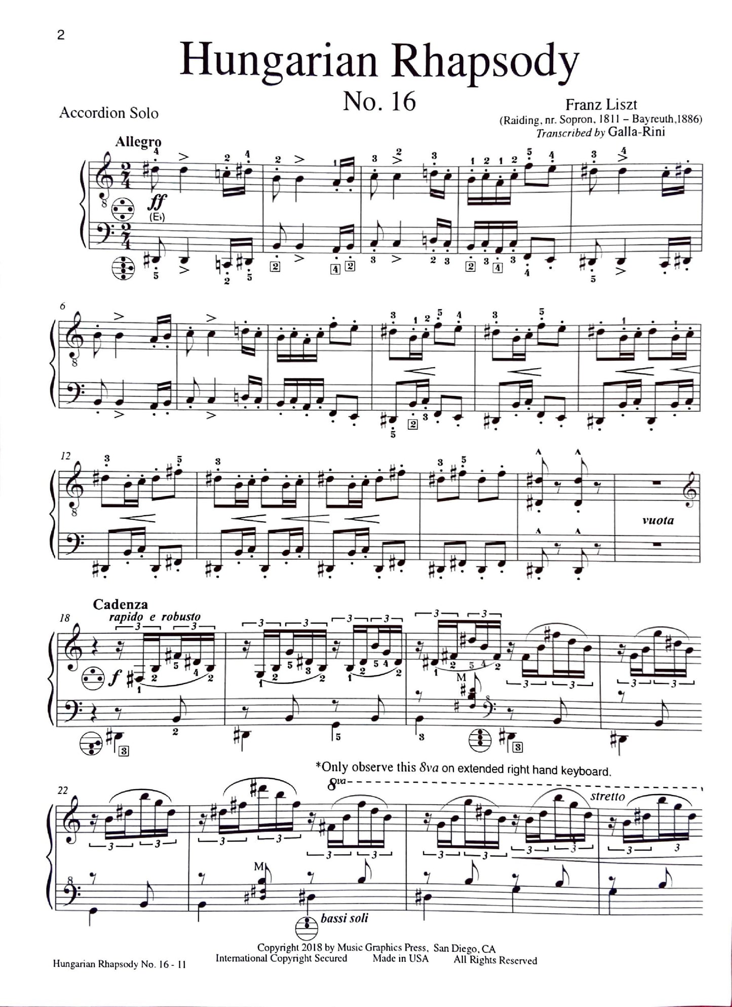 Hungarian Rhapsody No. 16