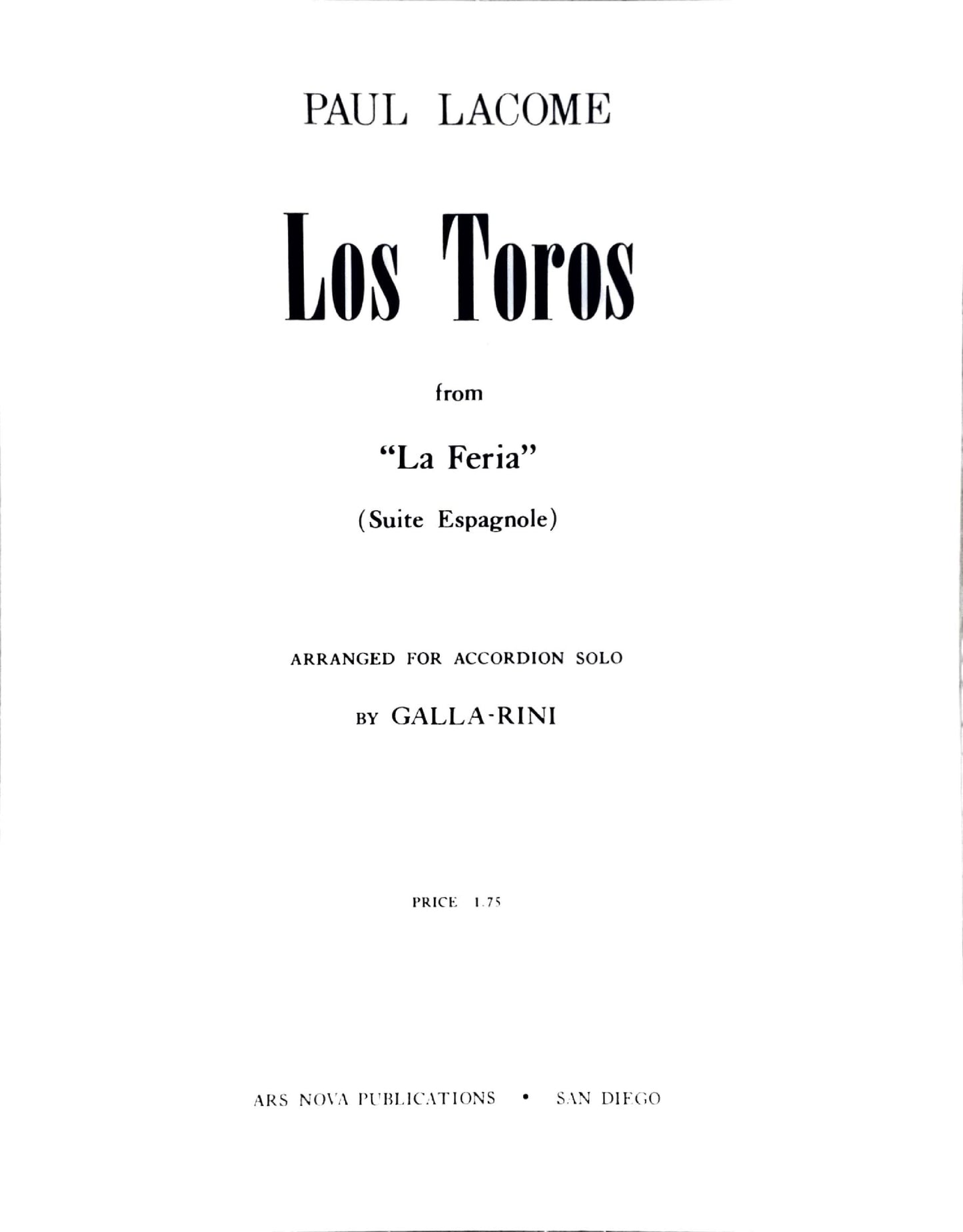 Los Toros from 'La Feria'