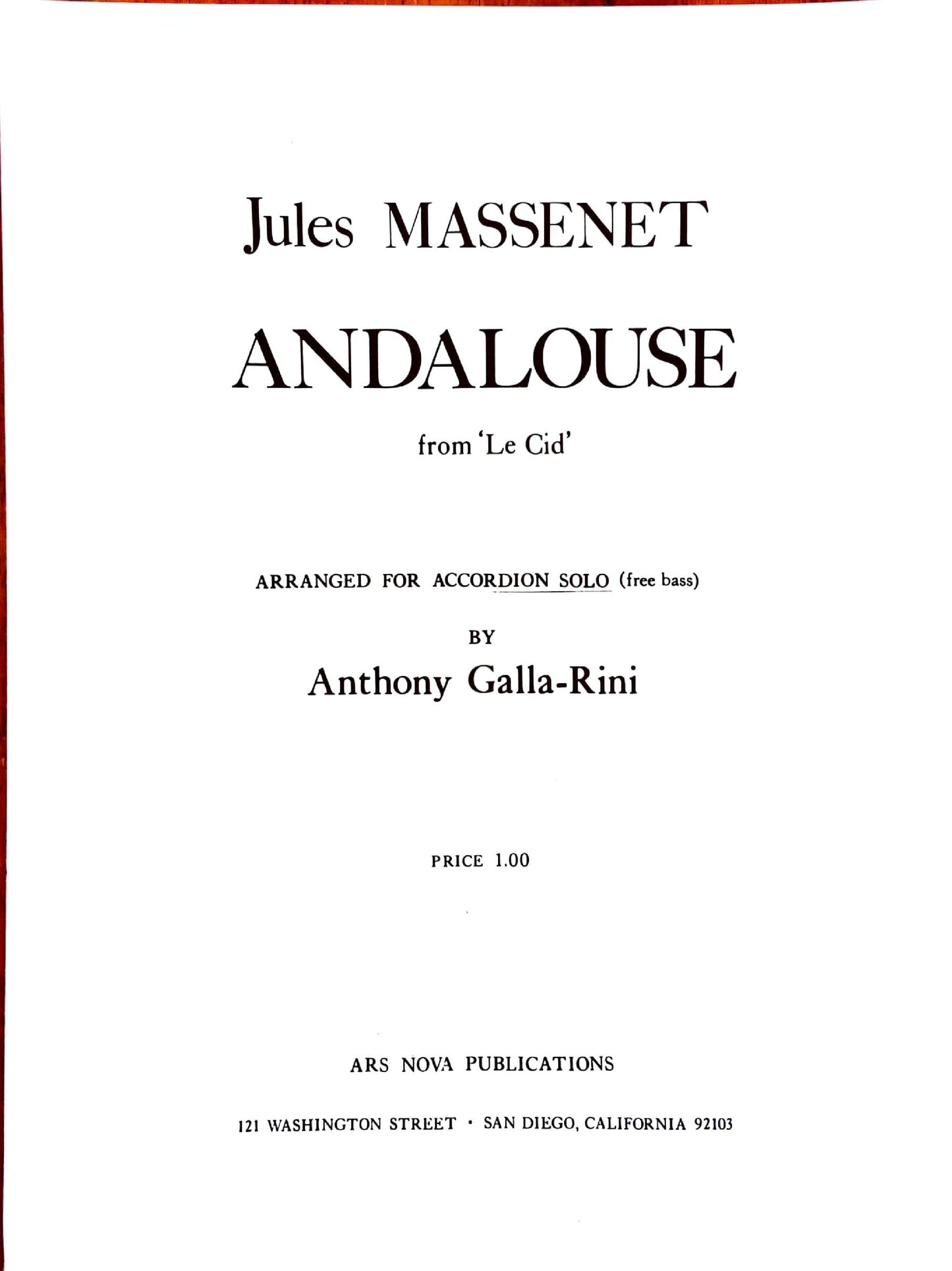 Andalouse from 'Le Cid'